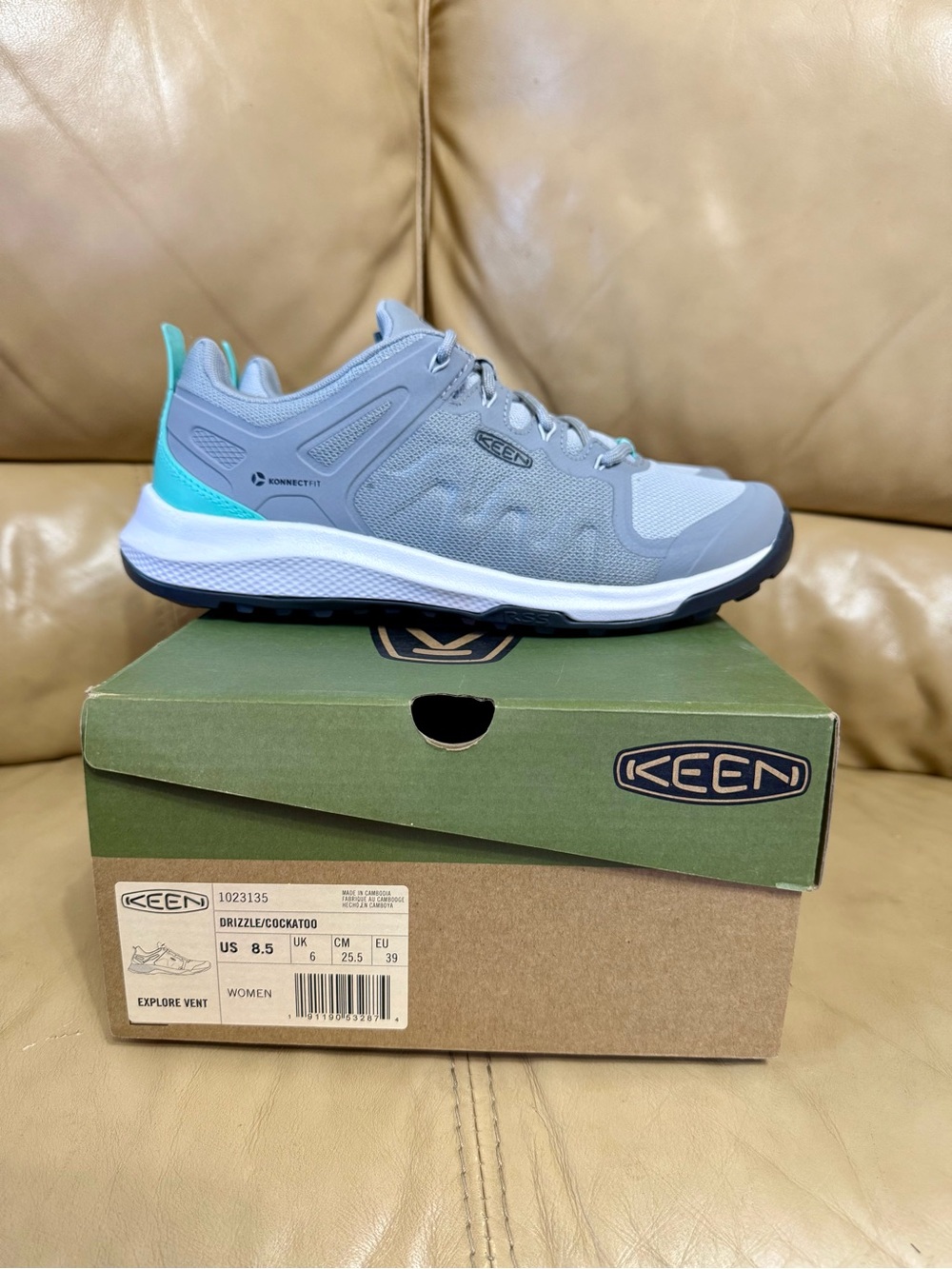KEEN Explore Vent Women’s 8.5 Drizzle Cockatoo Hiking Trail Shoes NIB